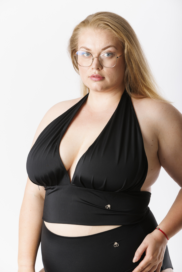 GoldBee Vrchný Diel Plaviek Milf Black, 4XL - 1