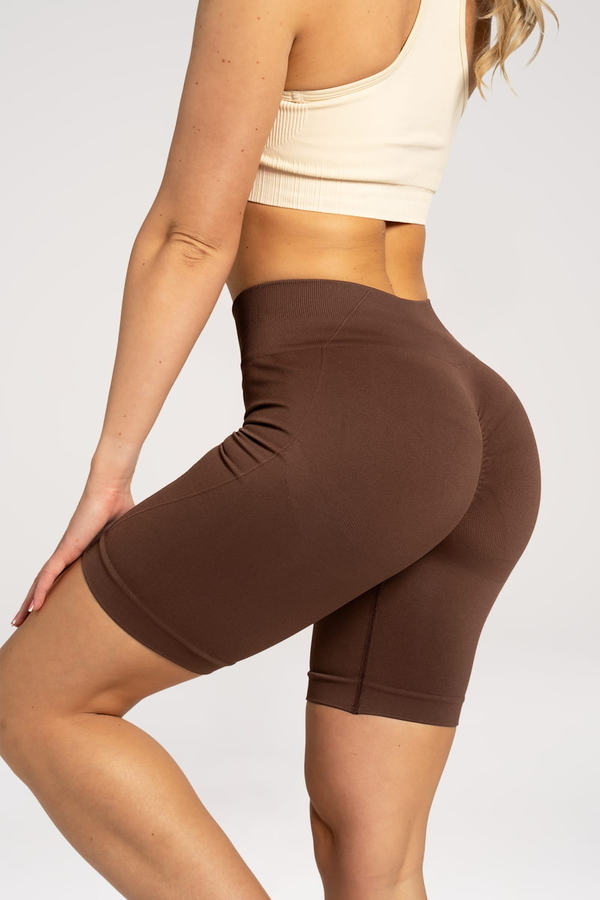 Gym Glamour Biker Shorts Basic Brown, XS - 3