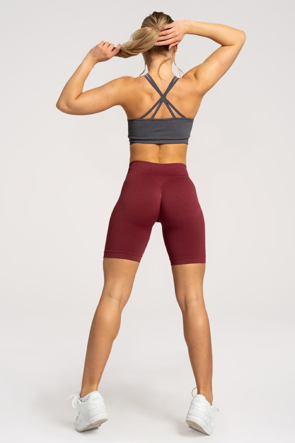 Gym Glamour Biker Shorts Basic Bordo, XS - 3