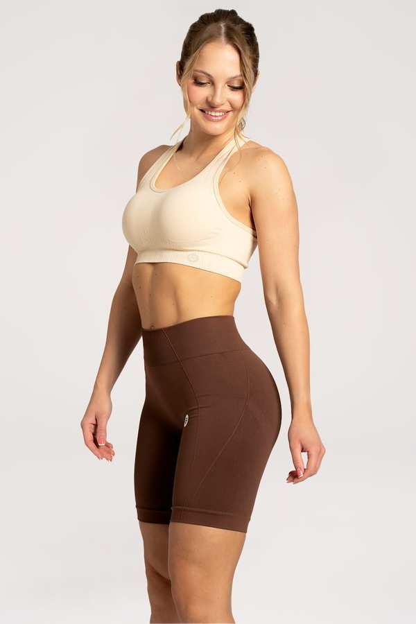 Gym Glamour Biker Shorts Basic Brown, XS - 4