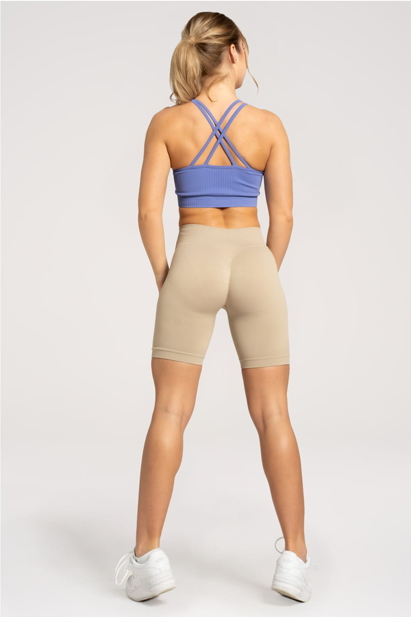 Gym Glamour Biker Shorts Basic Beige, XS - 4