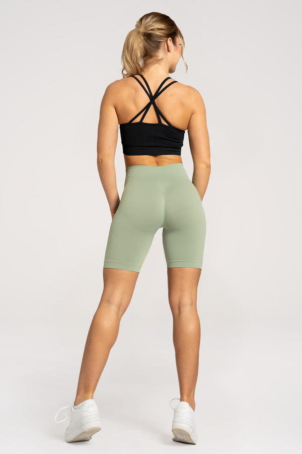 Gym Glamour Biker Shorts Basic Green, XS - 4